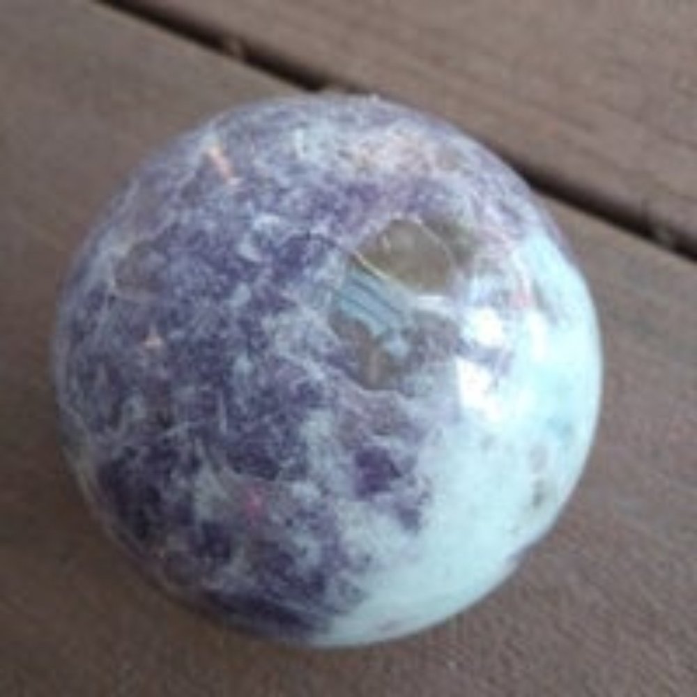 Rubellite Speckles Amazonite Smoky Quartz Tourmaline Crystal Rock Sphere